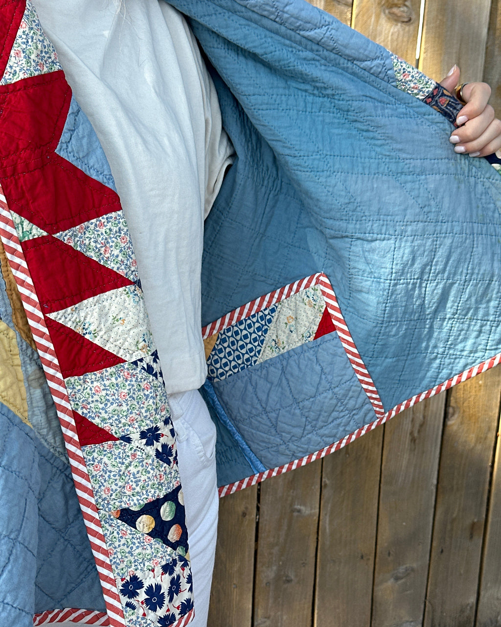 Judy Heirloom Red Star Quilt Jacket