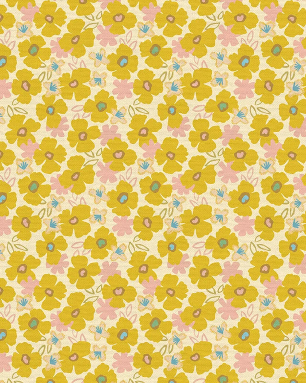 Meadow Yellow Quilting Cotton Fabric