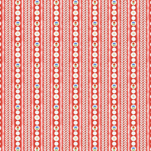 Sweater Stripe Red Quilting Cotton Fabric