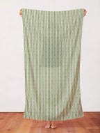 Sweater Stripe Green Quilting Cotton Fabric