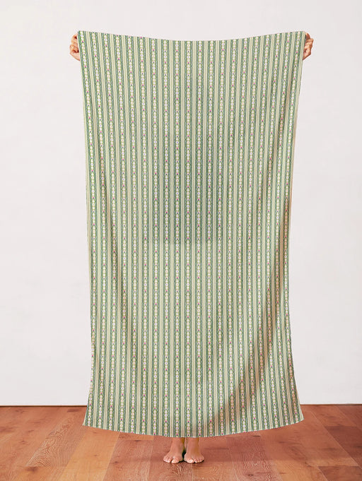 Sweater Stripe Green Quilting Cotton Fabric