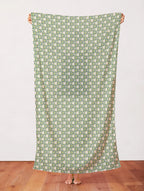 Quilt Blocks Green Quilting Cotton Fabric