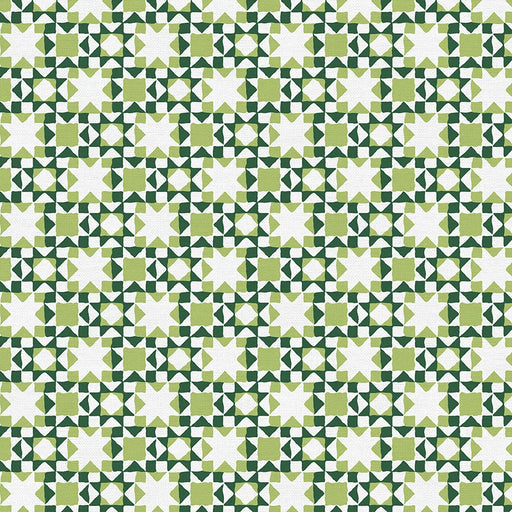 Quilt Blocks Green Quilting Cotton Fabric