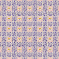 Squares Blue on Pink Quilting Cotton Fabric