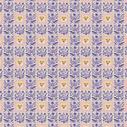 Squares Blue on Pink Quilting Cotton Fabric