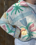 Judy Heirloom Tulip Patchwork Button Front Quilt Jacket