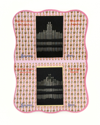 Set of sewing needles in a pink case with Sajou branding