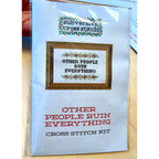 Hot Girls Have Grandma Hobbies Deluxe Cross Stitch Kit
