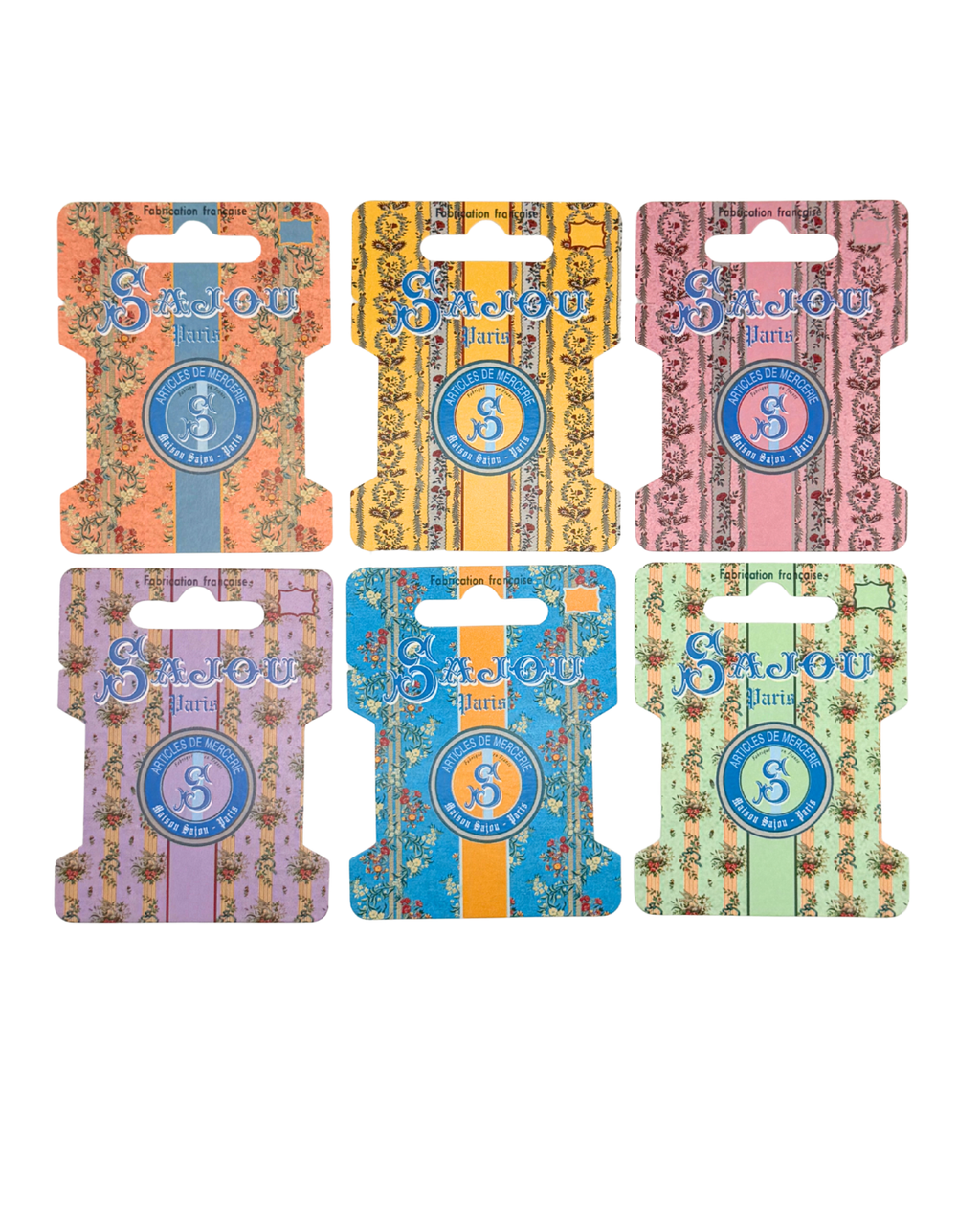 Sajou Ribbon & Thread Storage Cards Floral 1