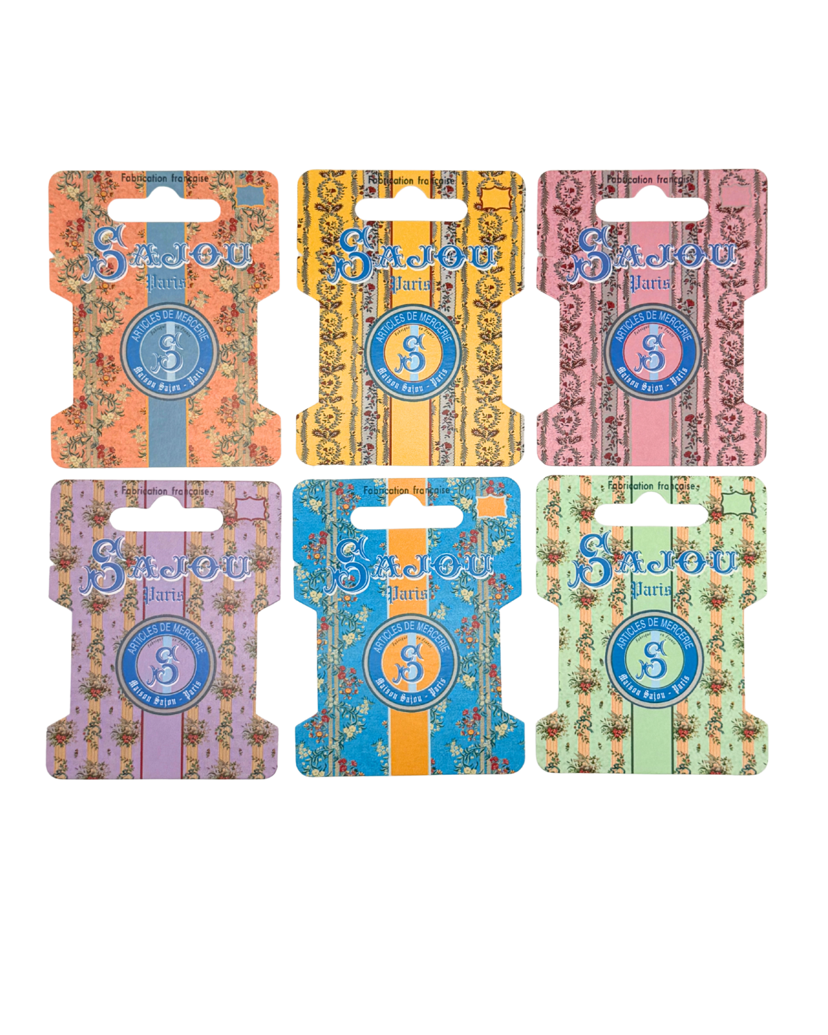 Sajou Ribbon & Thread Storage Cards Floral 1