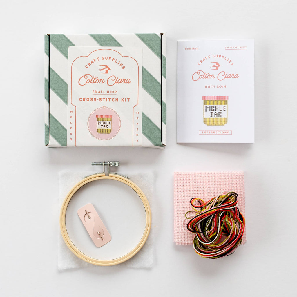 Pickle Jar Cross Stitch Kit