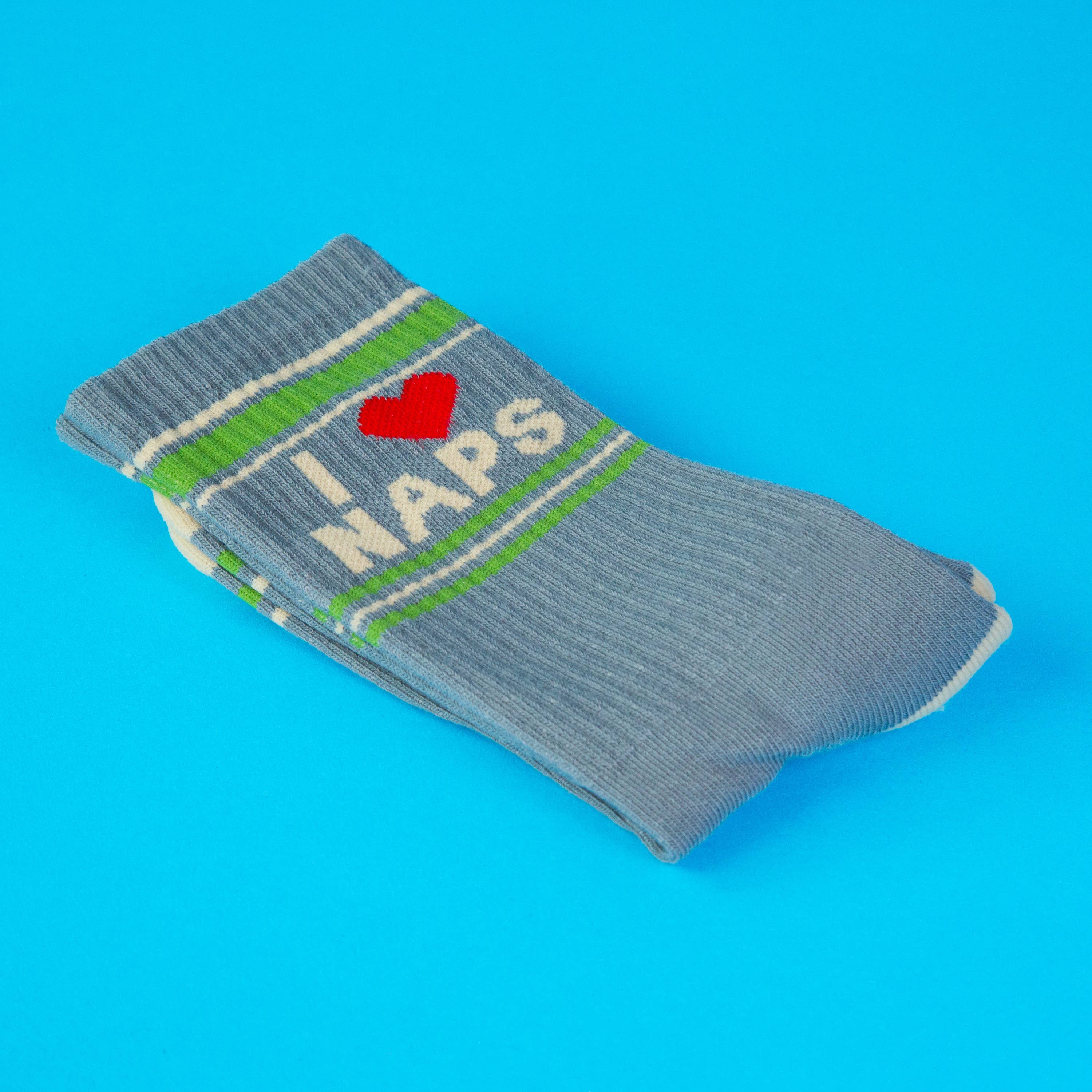 I ❤️ Naps Gym Crew Socks