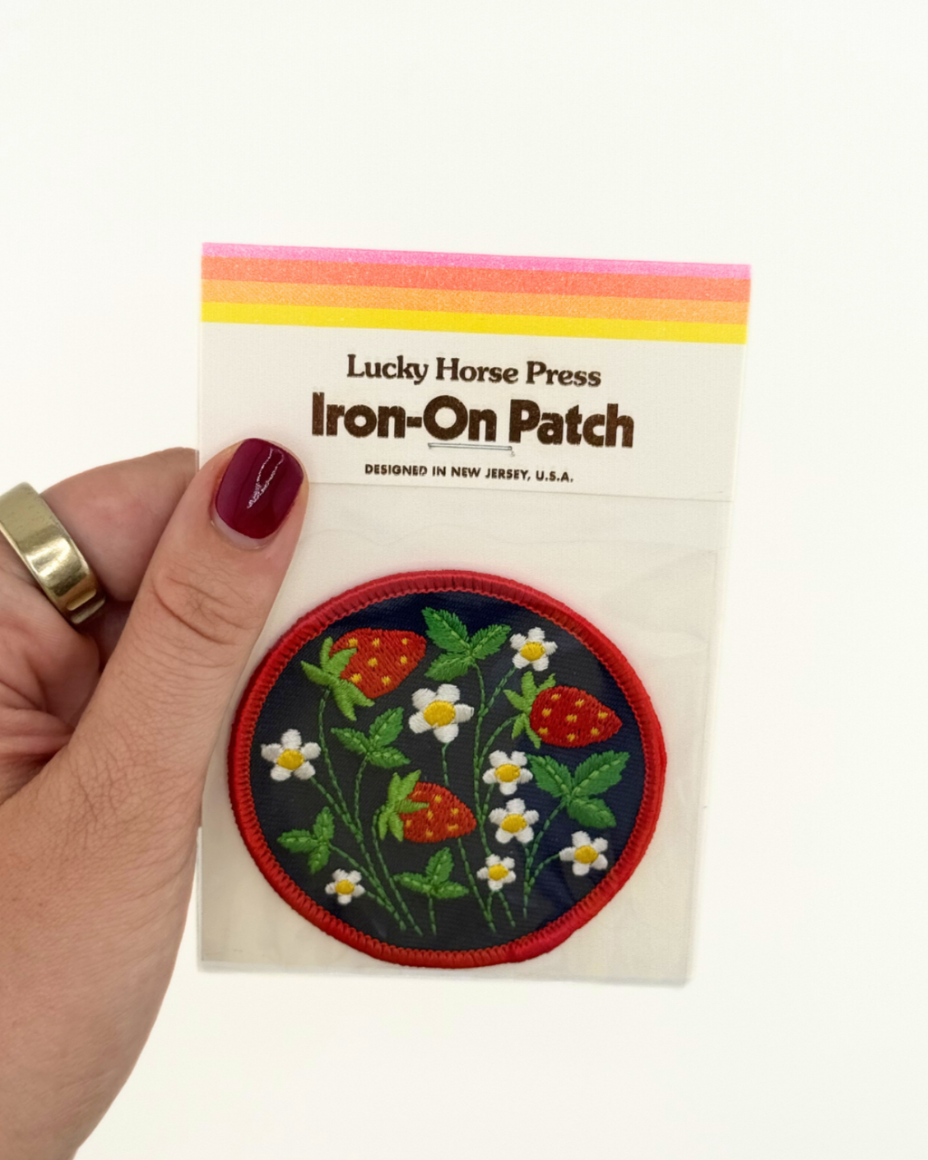 Strawberry Fields Embroidered Patch