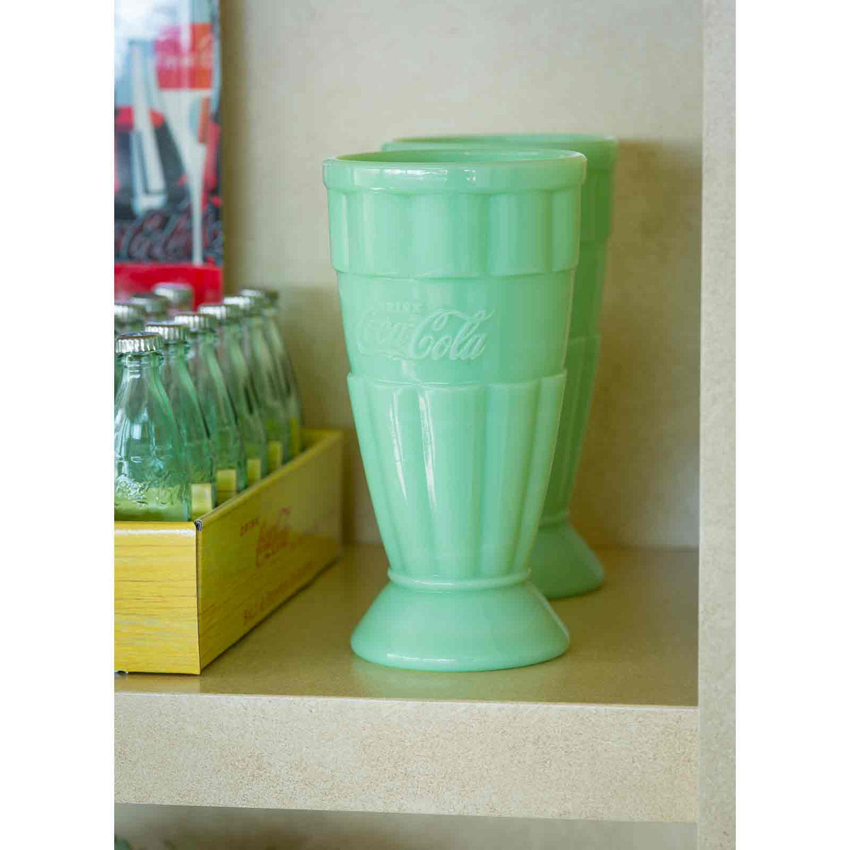 Coca-Cola Jadeite Malt Cup