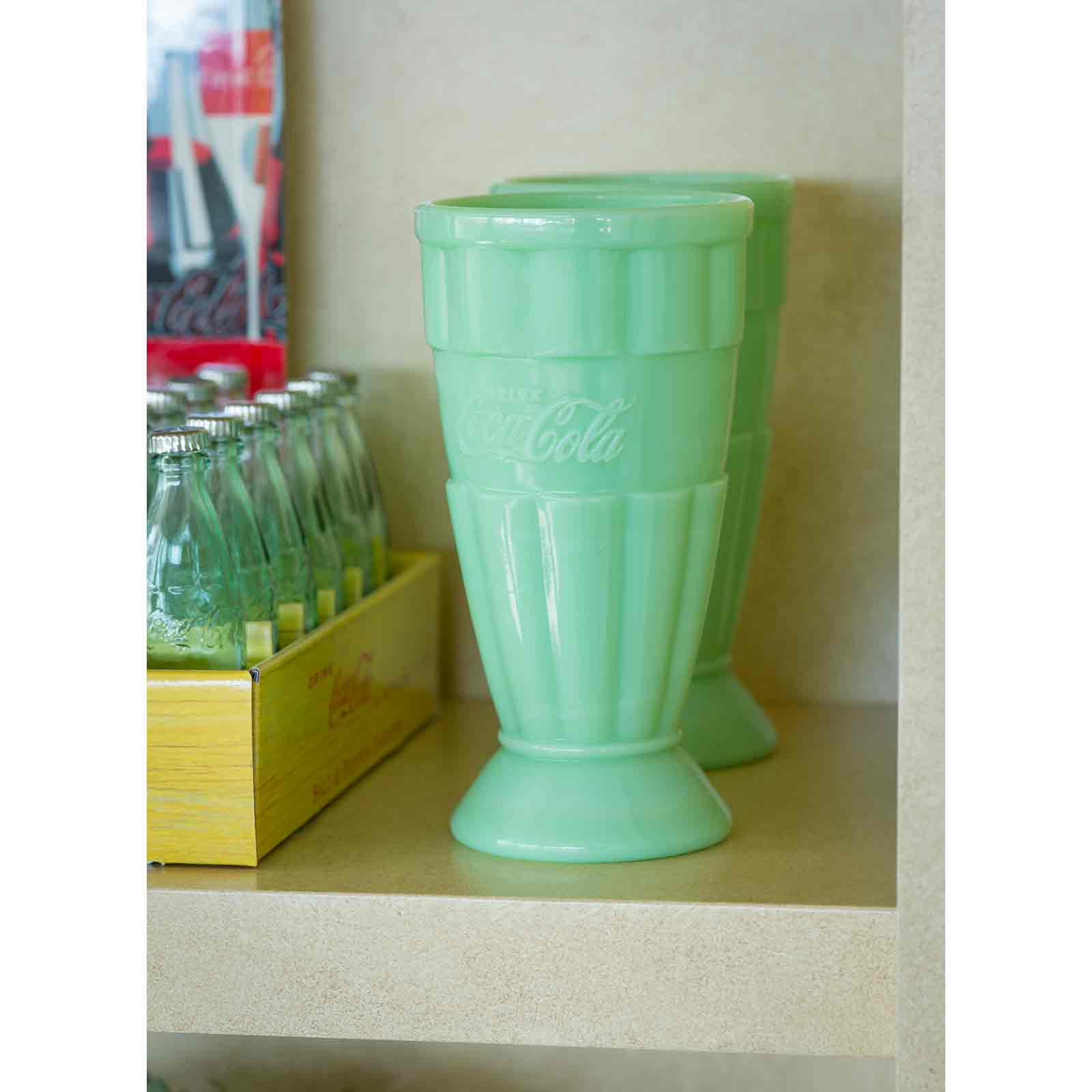 Coca-Cola Jadeite Malt Cup