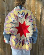 Judy Heirloom Red Star Quilt Jacket