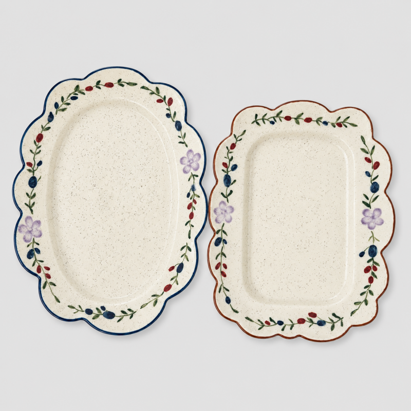 Floral Snack Plate