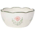 Ceramic bowl with floral design on a white background