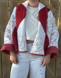 Judy Heirloom Red & White Embroidered Quilt Jacket