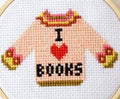 I Love Books Cross Stitch Kit for Beginners