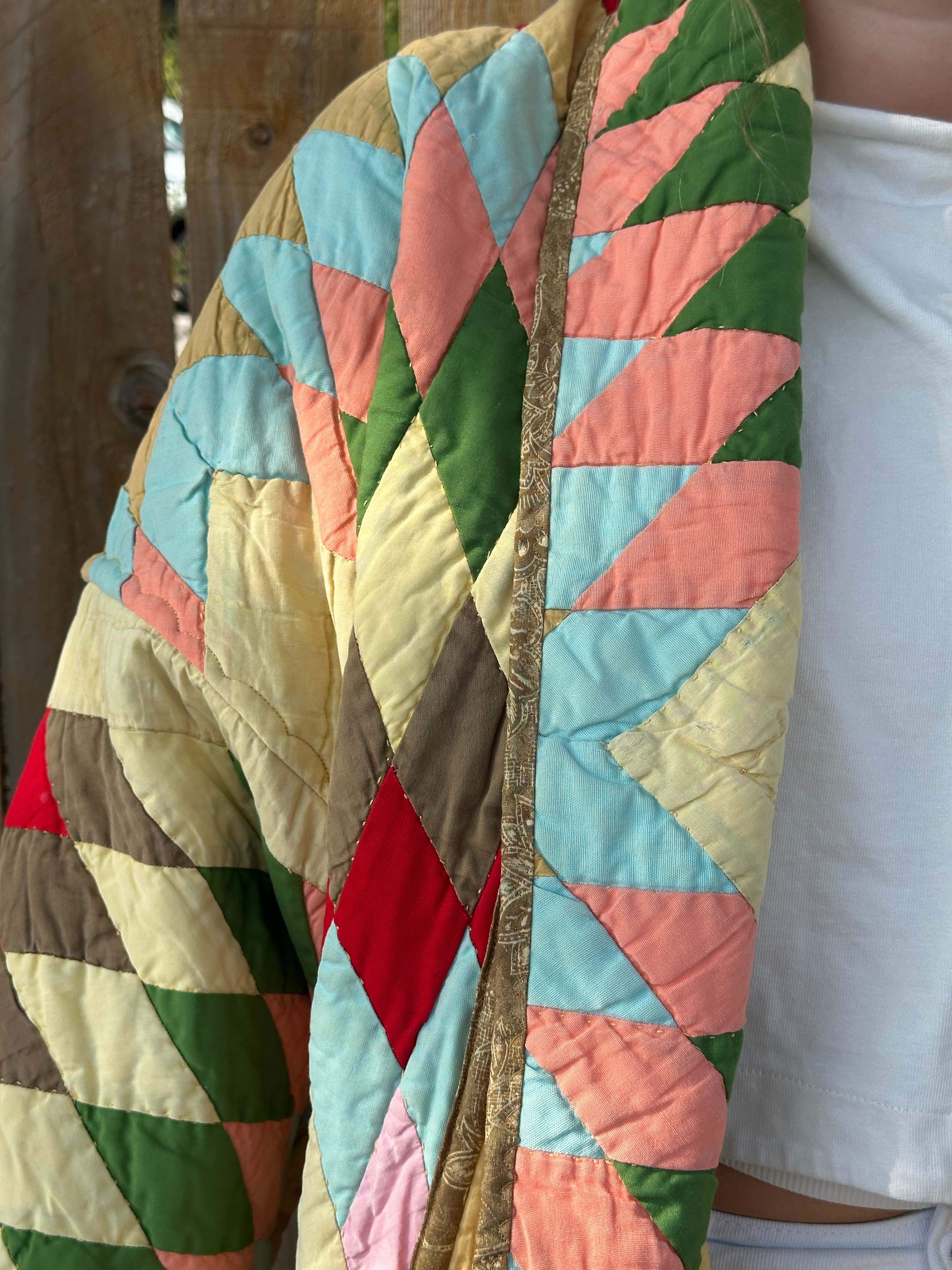 Judy Heirloom Yellow Star Quilt Jacket