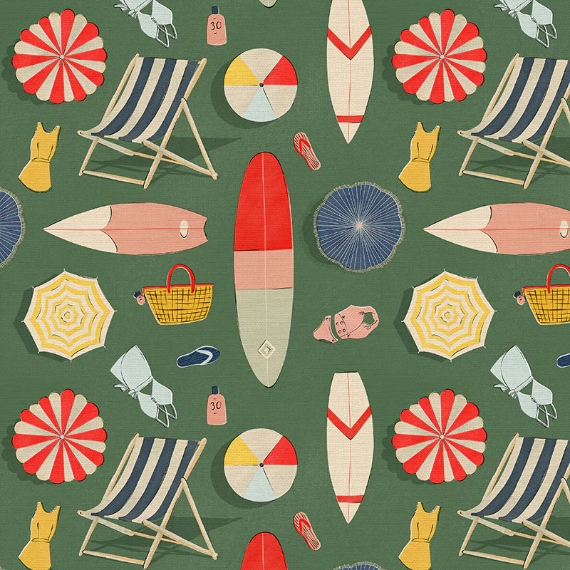 Beach Day Quilting Cotton Fabric