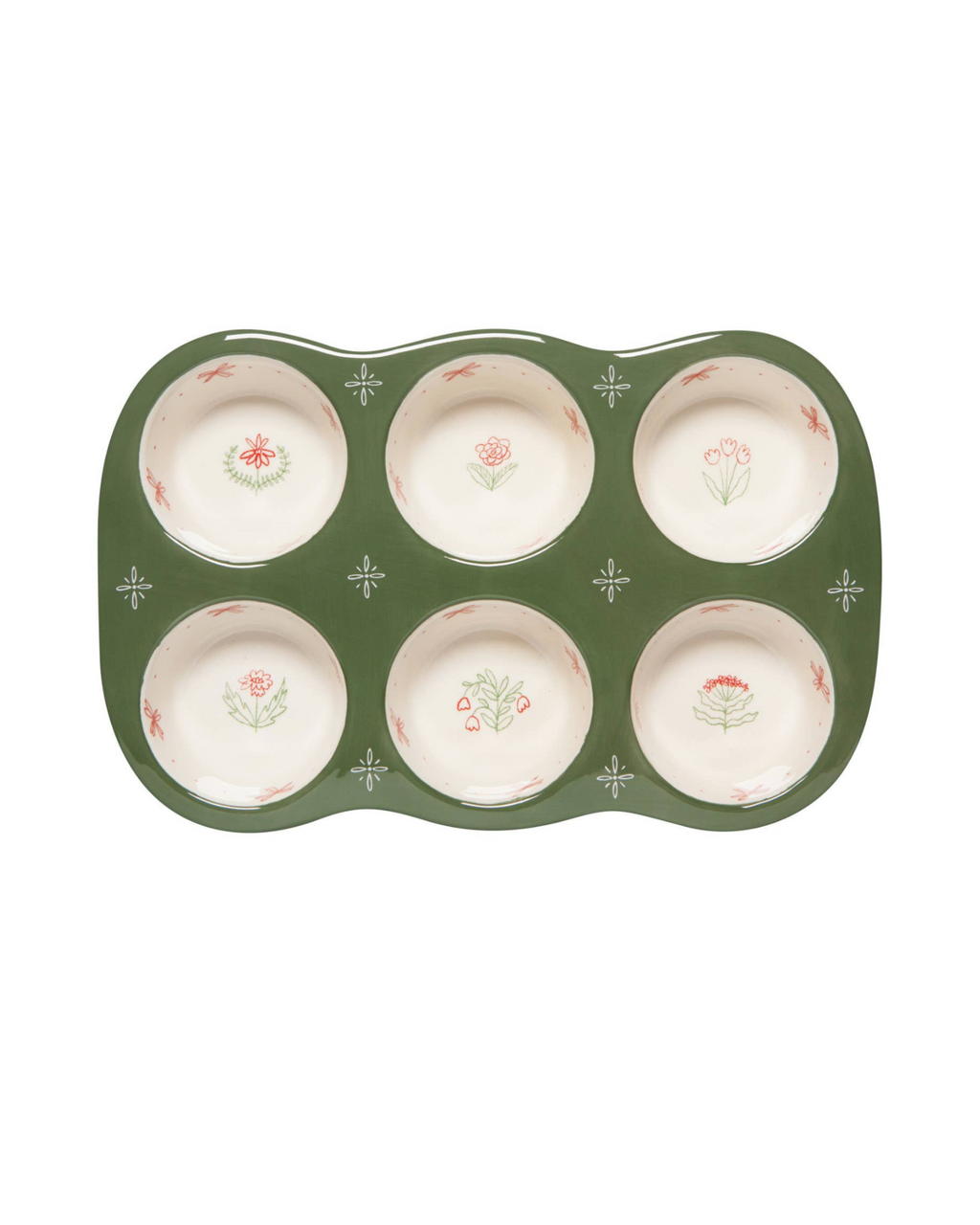 Camellia Stoneware Muffin Pan