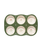 Camellia Stoneware Muffin Pan