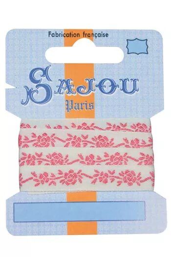 Sajou Cotton Ribbon Pink Flowers