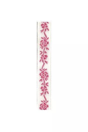 Sajou Cotton Ribbon Pink Flowers