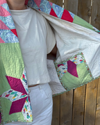 Judy Heirloom Green & Yellow Star Quilt Jacket