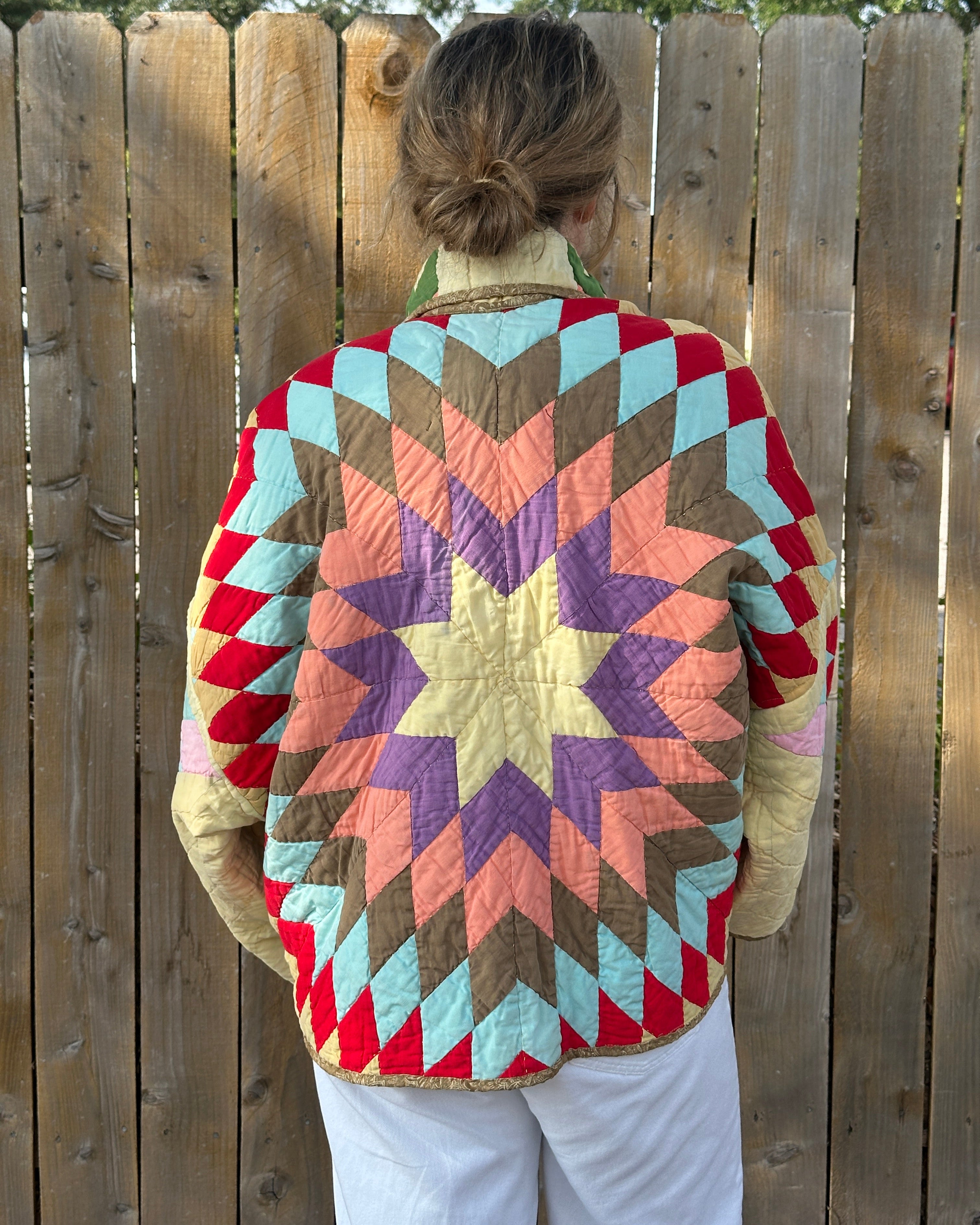 Judy Heirloom Yellow Star Quilt Jacket