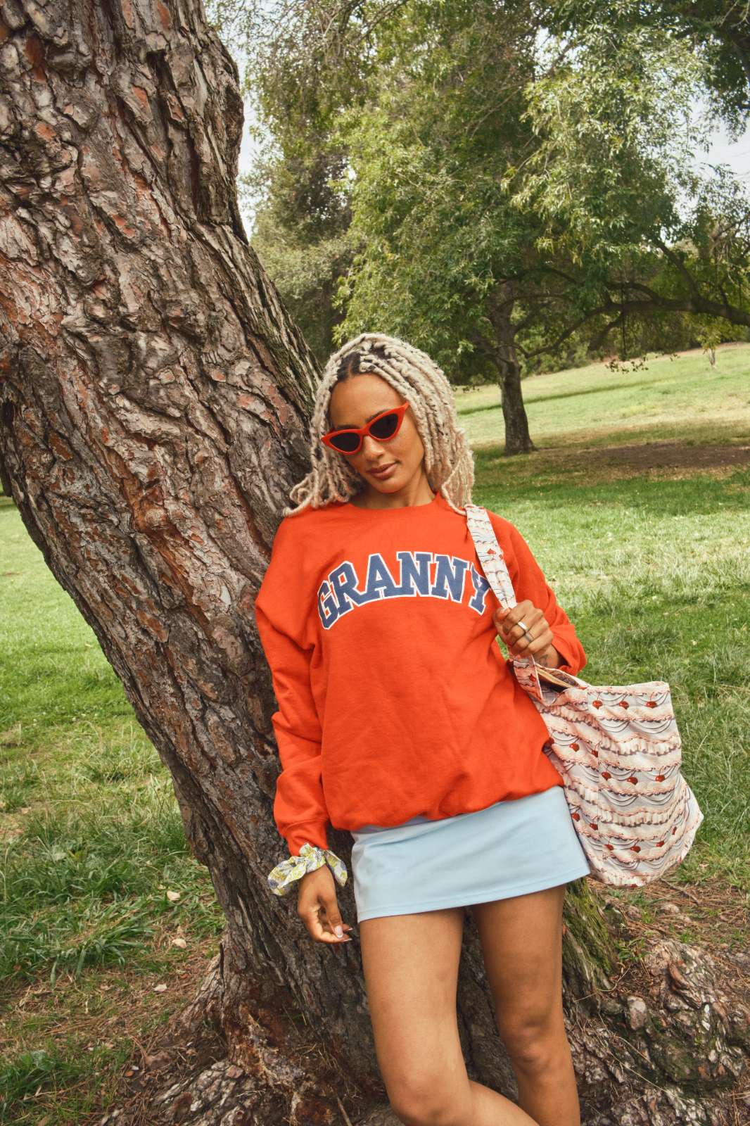 Granny Varsity Sweatshirt Red