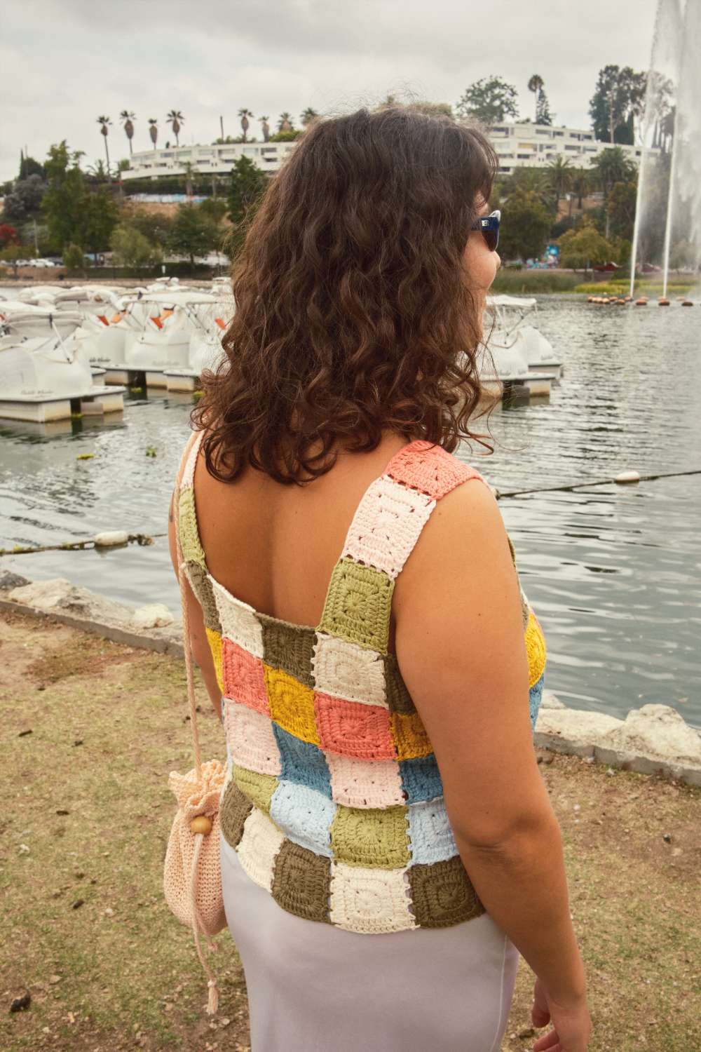 Edna Grandma Square Crochet Tank