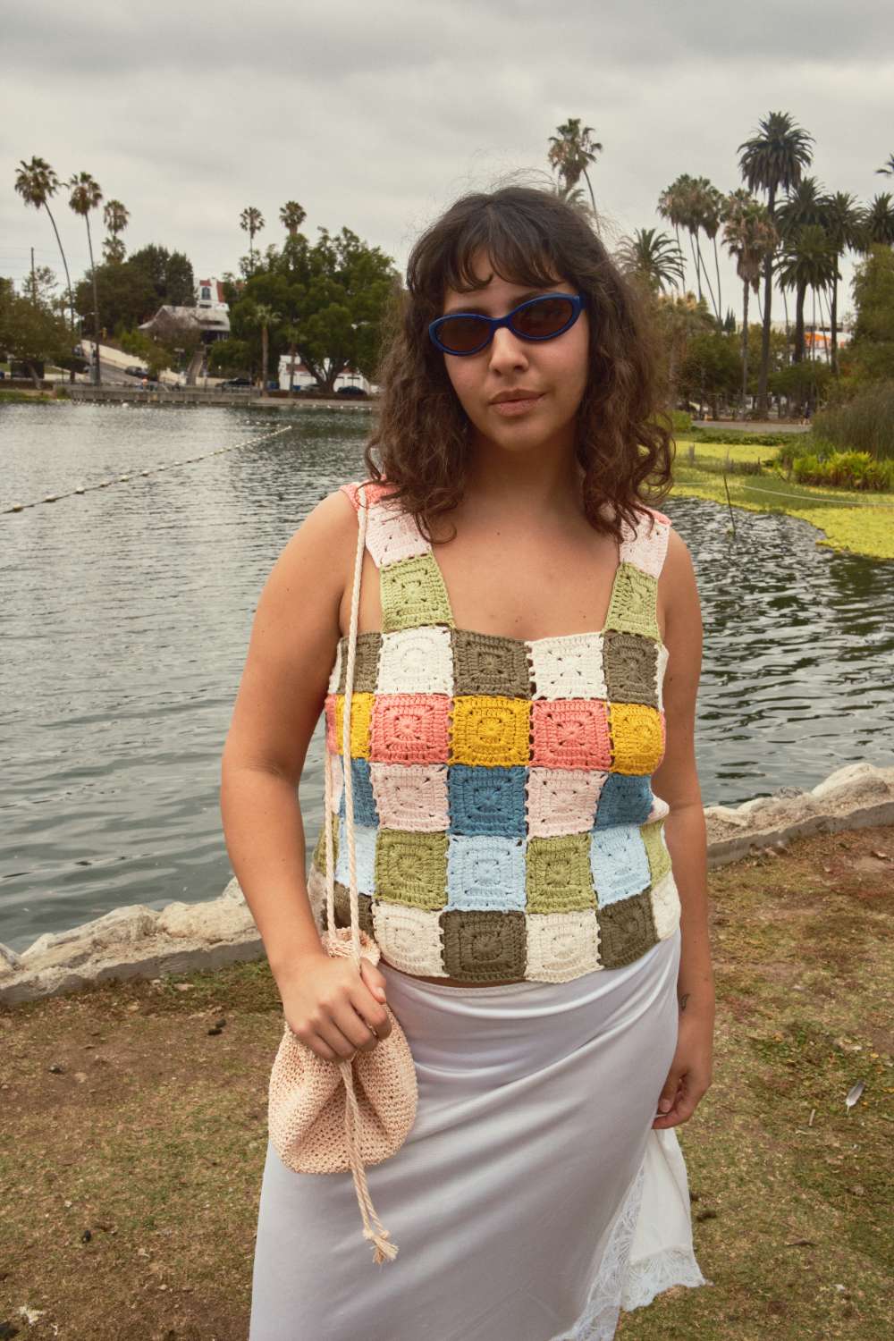 Edna Grandma Square Crochet Tank