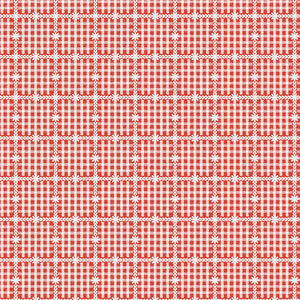 Floral Gingham Quilting Cotton Fabric