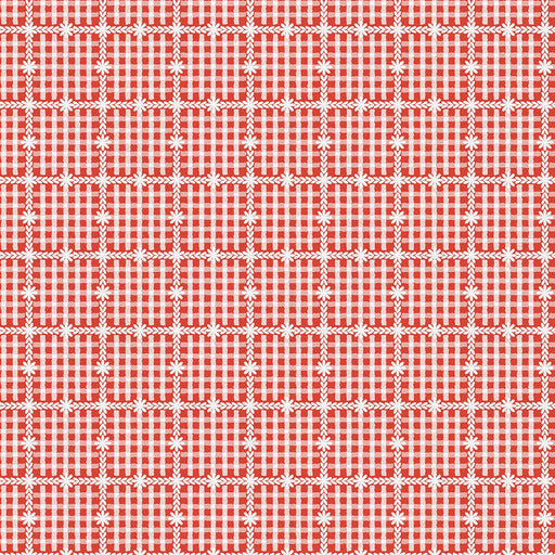 Floral Gingham Quilting Cotton Fabric