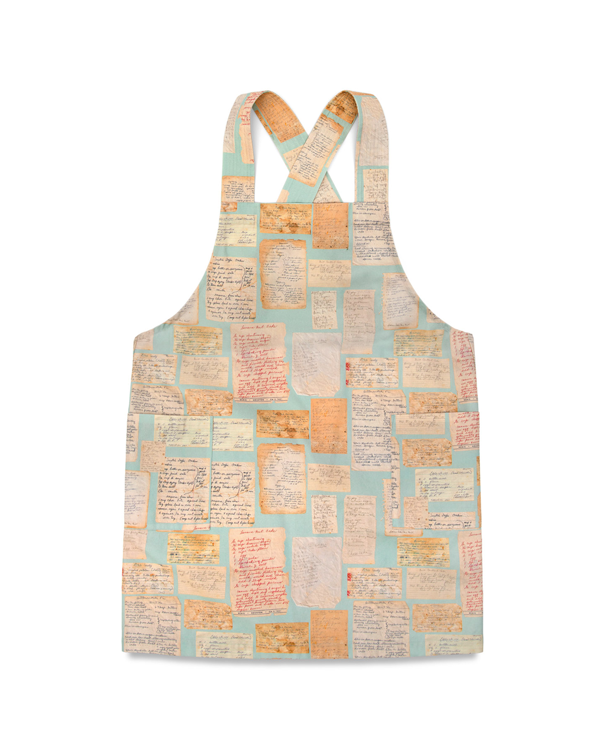 Edith Vintage Recipe Cross Back Apron