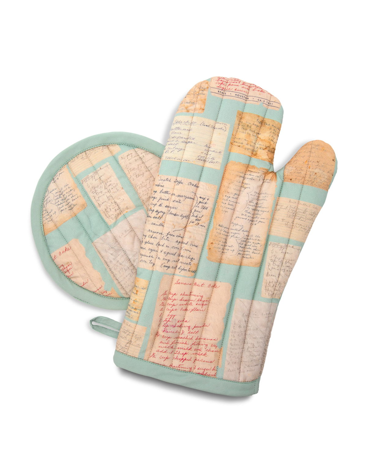 Edith Vintage Recipe Hot Pad Set
