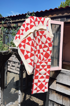 Sunday Quilt Cardigan Red