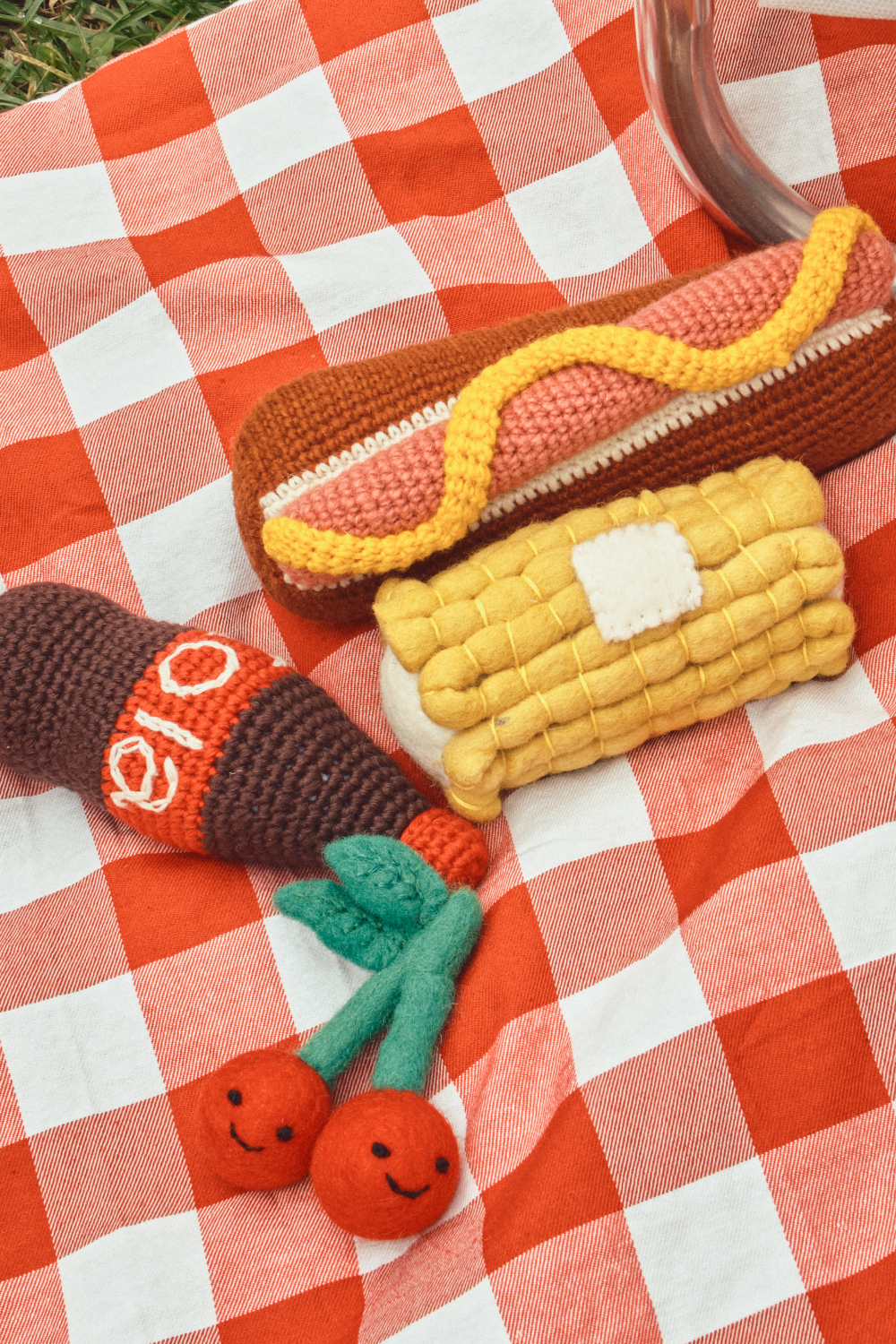 Cotton Crochet Cola Dog Toy