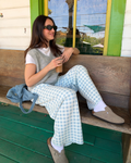 Gingham Sweater Pant