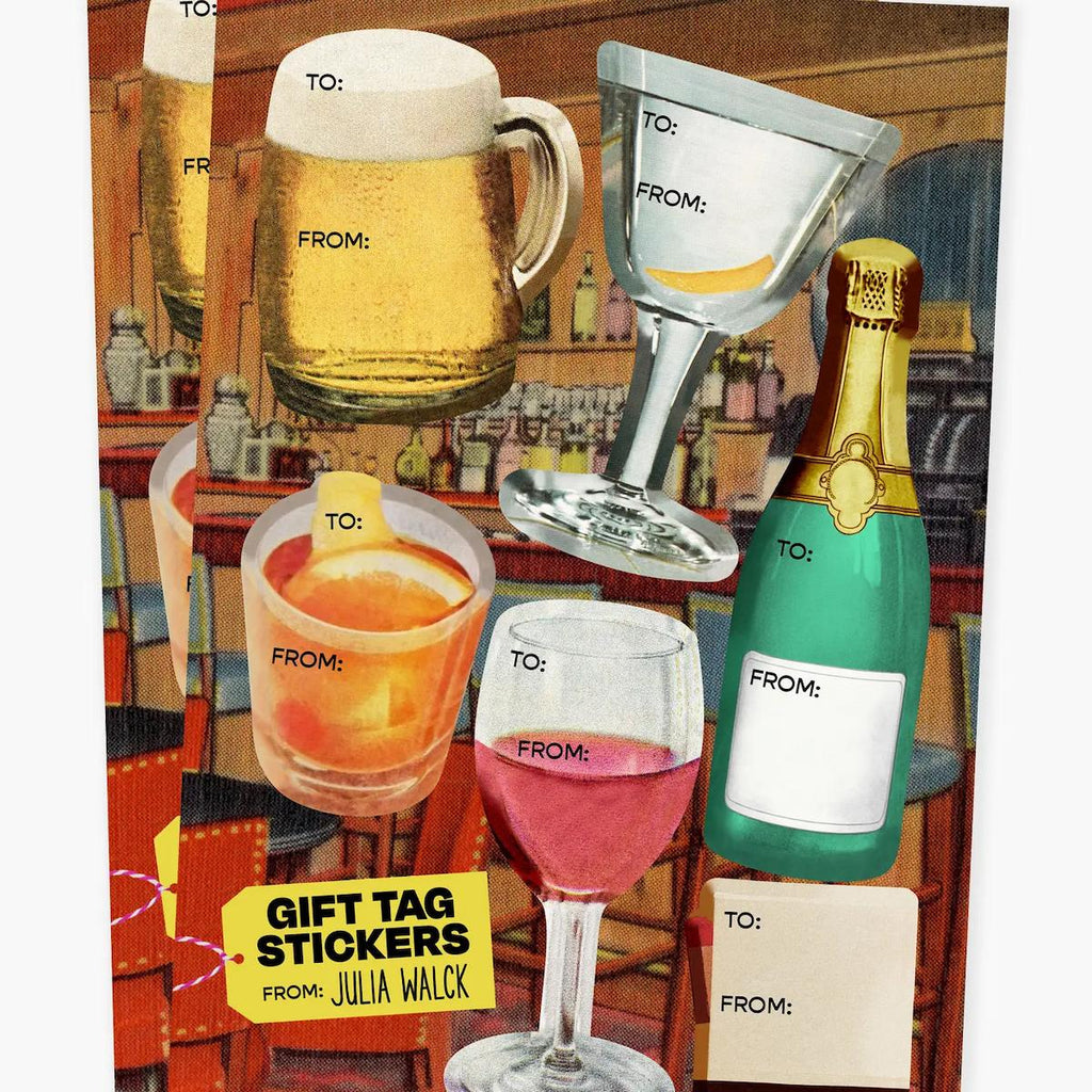 Julia Walck Gift Tag Stickers "Happy Hour"