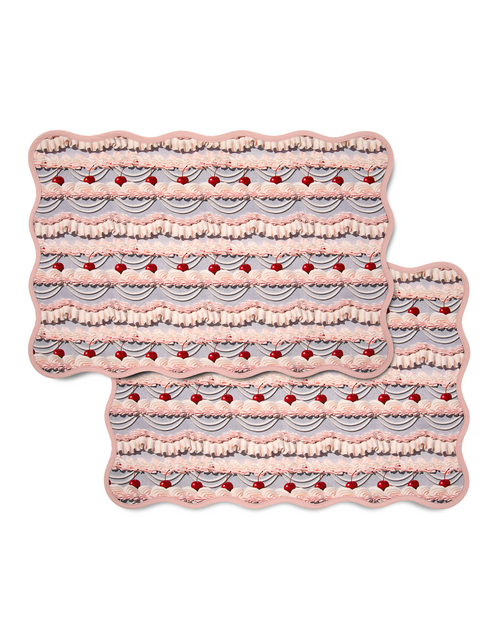 Betty Buttercream Frosting Scalloped Placemats 