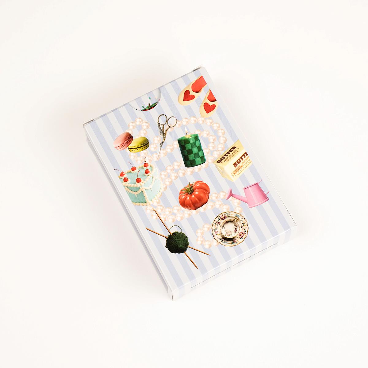 Notebook with decorative cover featuring illustrations on a white background