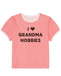 Grandma Hobbies Gingham Tee