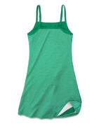 Green checkered dress on a white background