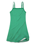Green checkered dress on a white background