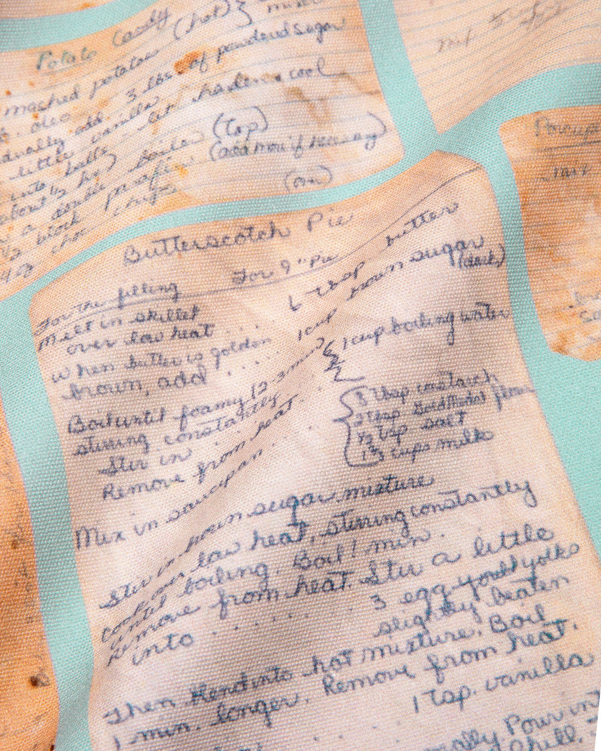 Edith Vintage Recipe Canvas Fabric