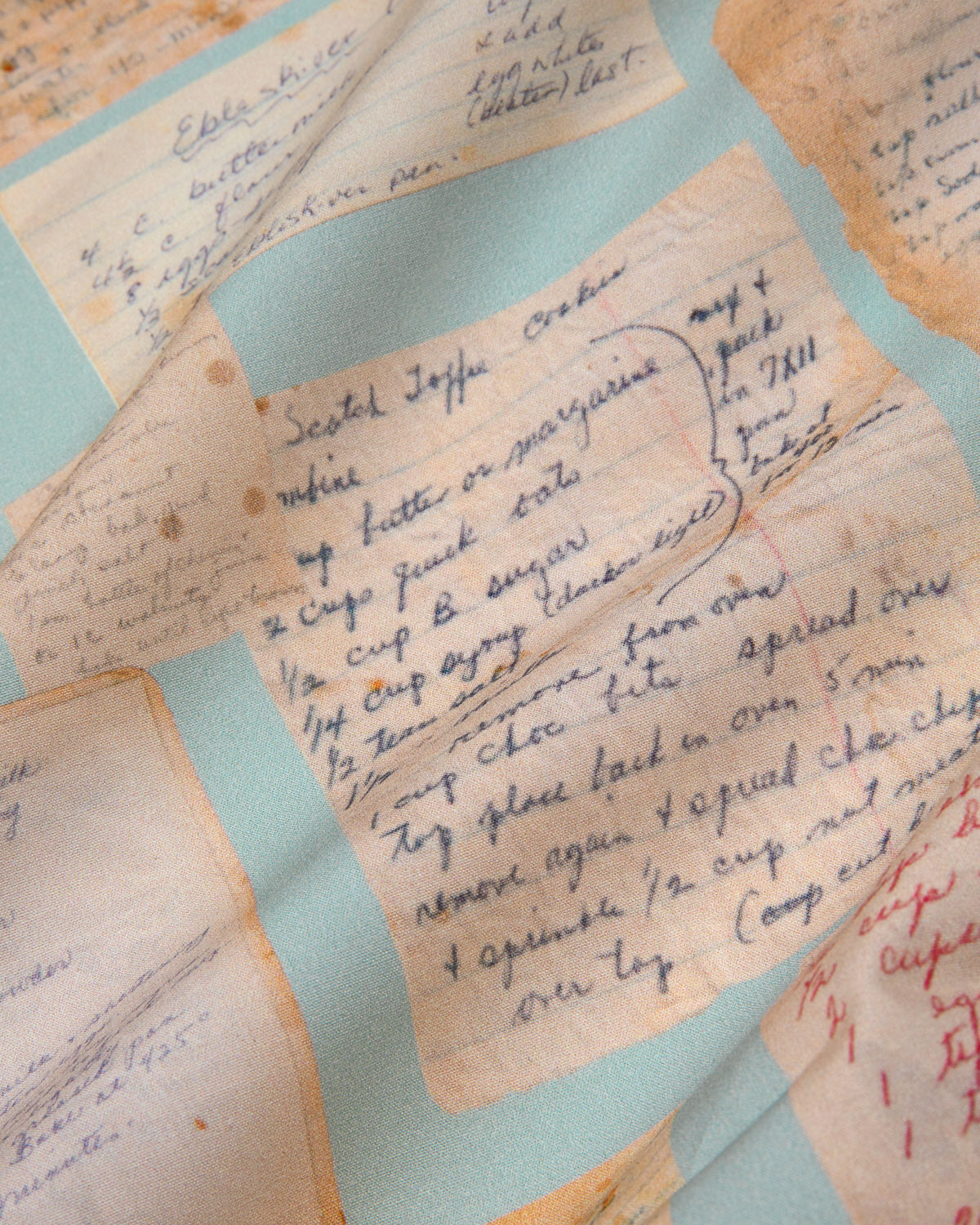Edith Vintage Recipe Poplin Fabric